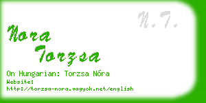 nora torzsa business card