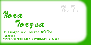 nora torzsa business card